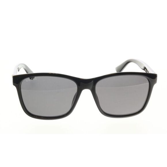 Gucci GG0746S-001 Matte Black Square Sunglasses with Grey Lenses - Picture 2 of 7